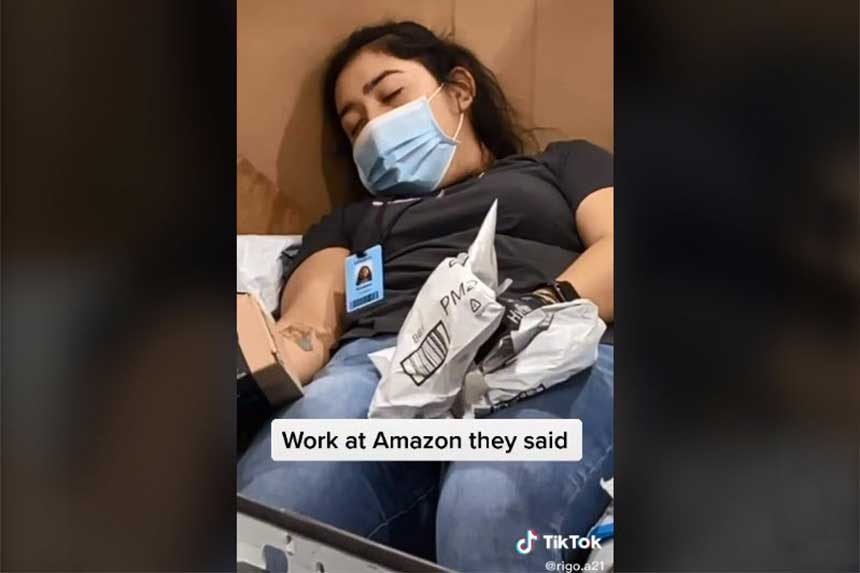 Un employé d'Amazon enregistre le sommeil de son collègue, ce qui déclenche un débat sur TikTok à propos du surmenage.