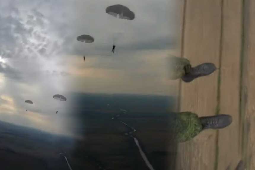 TikTok démenti : Une vidéo de parachutistes russes devient virale.